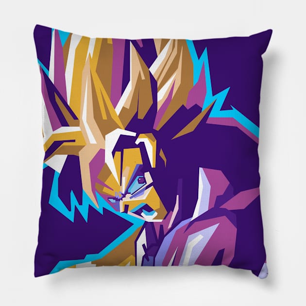 SUPER SAIYAN GOKU Pillow by erikhermawann22