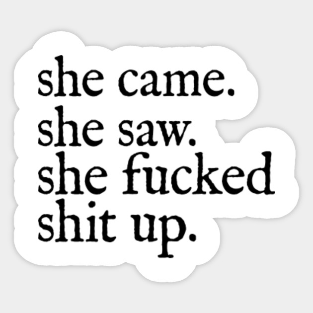 She Came Saw Wise Woman Strong Funny Meme Tshirt Feminist