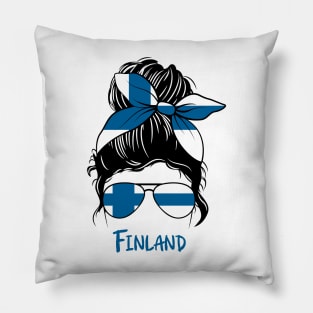 Finland girl, Finland Flag, Finland gift heritage, Finns girlfriend, Finnish Pillow