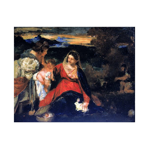 Kenyon Cox After Titian's Madonna of the Rabbit by pdpress