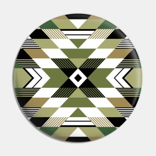 Olive Tribal Pattern Pin