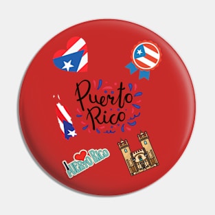 I love peurto Rico _peurto Rico flag Pin