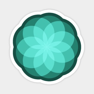 Geometric Flower of Circles (Teal) Magnet