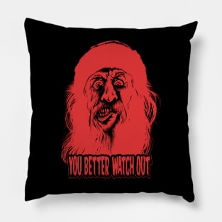 Evil Santa (red version) Pillow