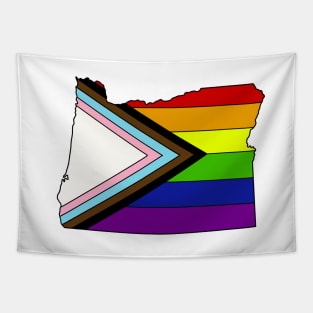 Progress pride flag -Oregon Tapestry