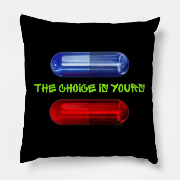 Red or Blue Choose Your Path Pillow by Showcase arts