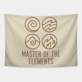 Master Of The Elements of nature fire wind water earth Tapestry