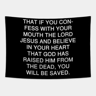 Romans 10:9 New King James Version Tapestry