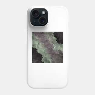 Dark Pastel Watercolor Green Black Purple Design Phone Case