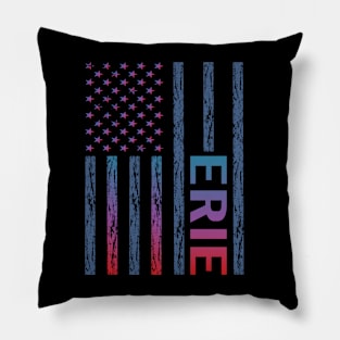 Blue Red Flag - Erie Pillow