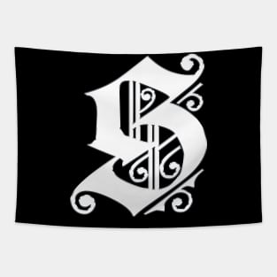 Silver Letter S Tapestry