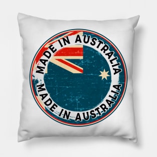 Made In Australia Flag Grunge New South Wales Victoria Queensland Tasmania Pillow