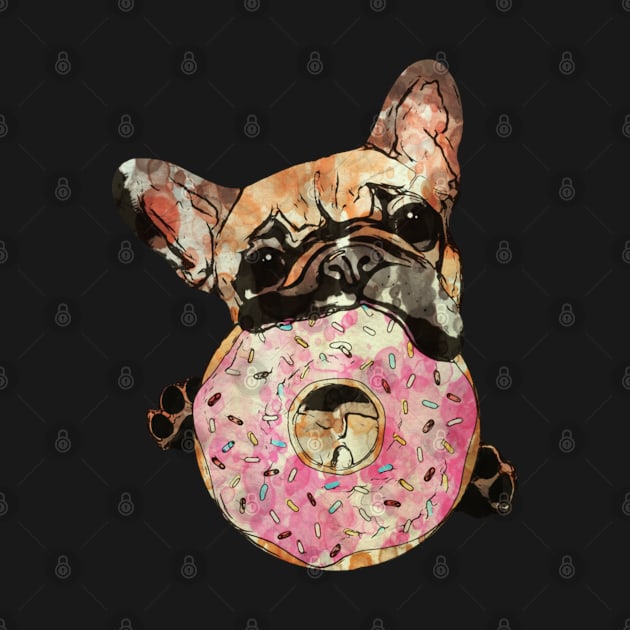 French bulldog sweet donut for frenchie lover by Collagedream