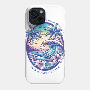 Pipeline Hawaii surf 8202 Phone Case