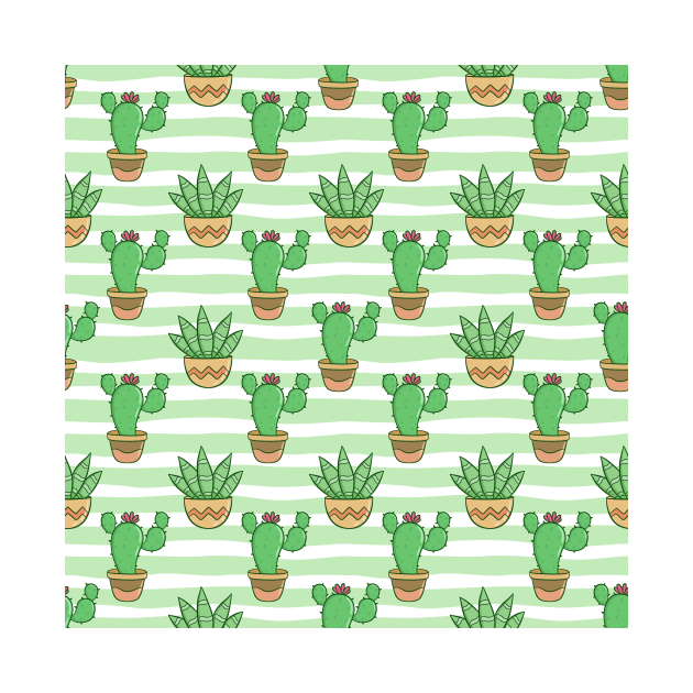 Plant succulent flower cactiCactus Pattern by jodotodesign