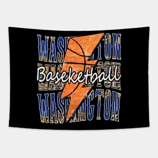 Graphic Basketball Washington Proud Name Vintage Tapestry