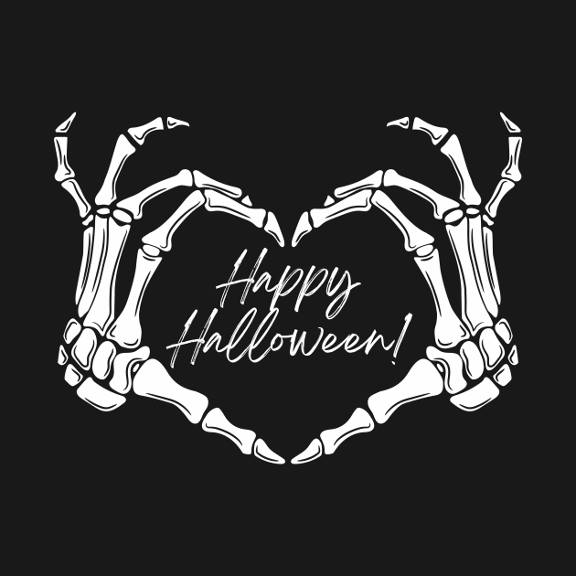 Skeleton heart hands, happy Halloween skeleton, happy skeleton by elhlaouistore