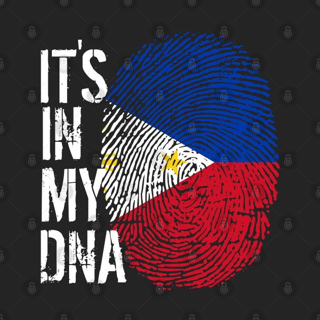 Philippines Flag Fingerprint My Story DNA Filipino by Your Culture & Merch