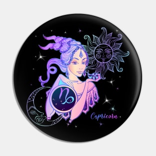 Capricorn Astrology Horoscope Zodiac Birth Sign Gift for Women Pin