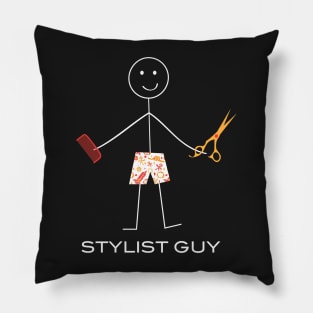 Funny Mens Stylist Guy Pillow