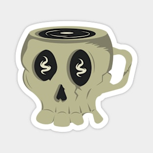 Cool skull coffee cup Magnet