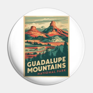 Vintage poster Guadalupe Mountains National Park Pin