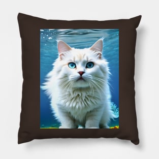 Selfie cat - Modern digital art Pillow