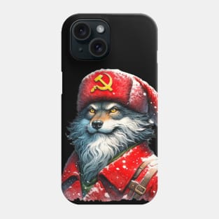 communist wolf santa claus Phone Case