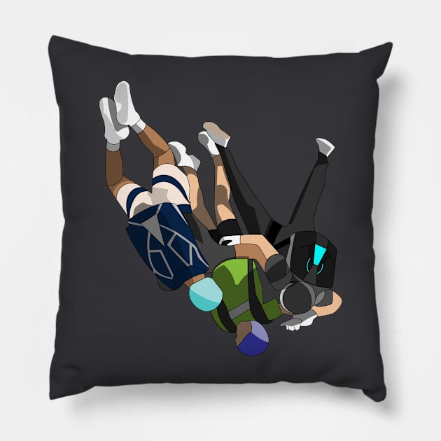 Skydiving with Friends Pillow by kkingsbe