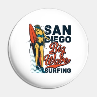 San diego big wave surfing Pin