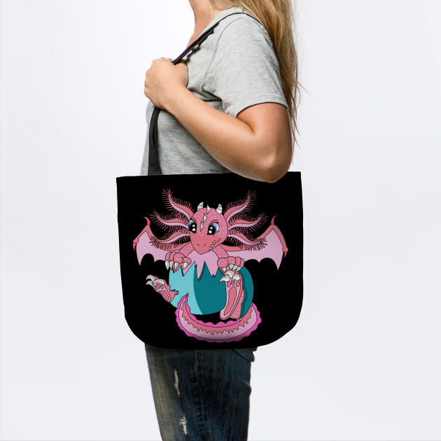 Baby Axolotl Dragon Baby Dragon Artwork Tote Teepublic