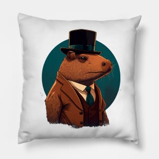 Elegant Capybara Pillow