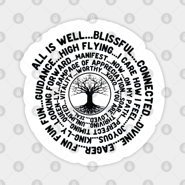 ABC FEEL GOOD Tree of Life Abraham-Hicks Inspired Law of Attraction Magnet by YogaStatement