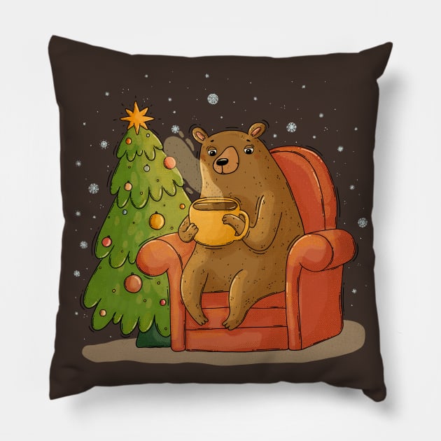 Winter Bear Pillow by Tania Tania