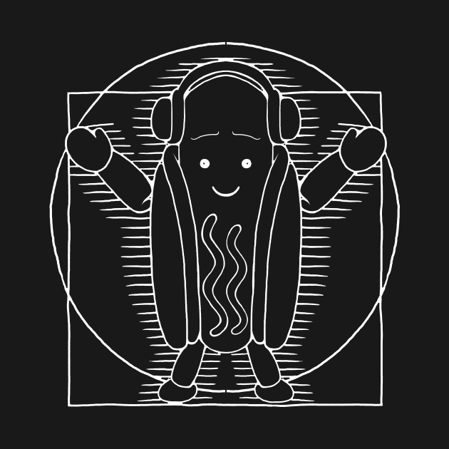 Leonardo Da Vinci Hot Dog by dumbshirts