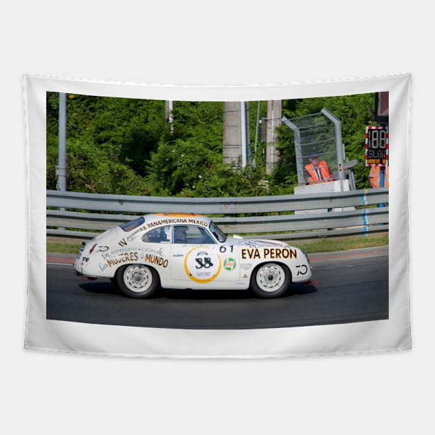 Porsche 356 Pre-A Le Mans Classic Tapestry by Andy Evans Photos