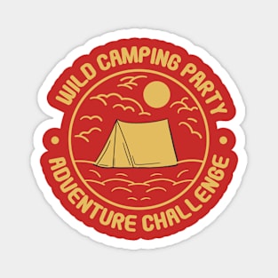 wild camping party Magnet