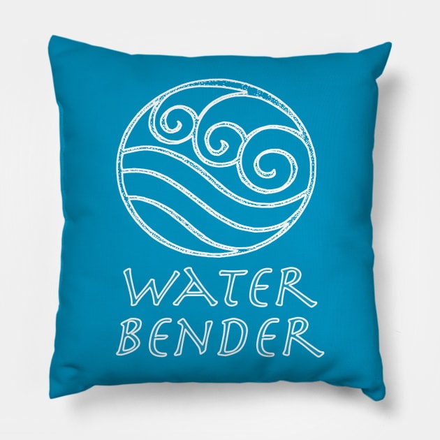 Water Bender Pillow by Nazonian