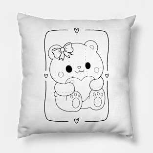 Color Your Own - Bear Pillow