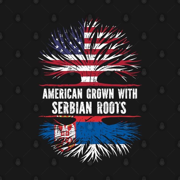 American Grown with Serbian Roots USA Flag by silvercoin