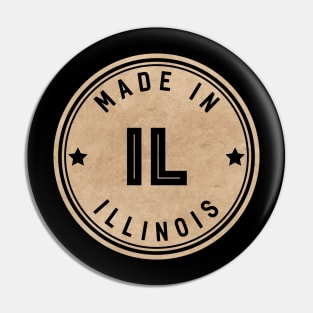 Made In Illinois IL State USA Pin