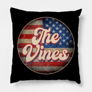 American Flag Personalized Vines Proud Name Birthday Pillow