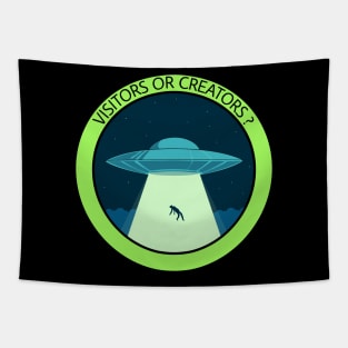 Alien UFO Visitor Or Creator Tapestry