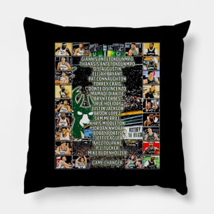 Milwaukee 2021 NBA Champions Team Pillow