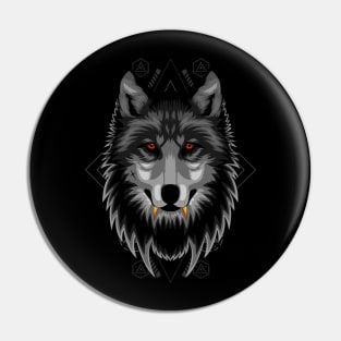 alpha wolf Pin