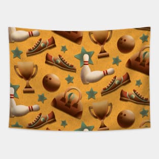 Retro Bowling Tapestry