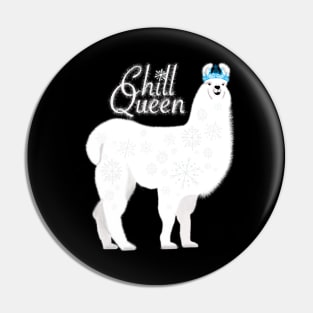 Chill queen llama Pin