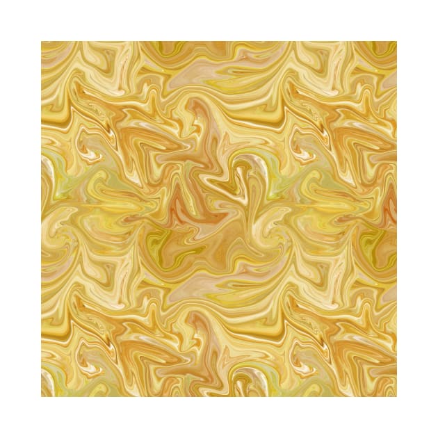 Yellow Silk Marble - Digital Liquid Paint by GenAumonier