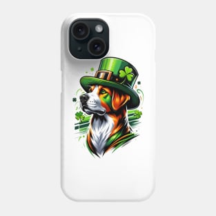 Mountain Cur Dog Celebrates St Patrick's Day Festively Phone Case