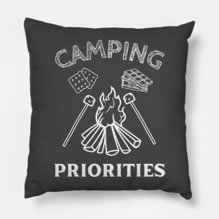 Smores are Camping Priorities Pillow